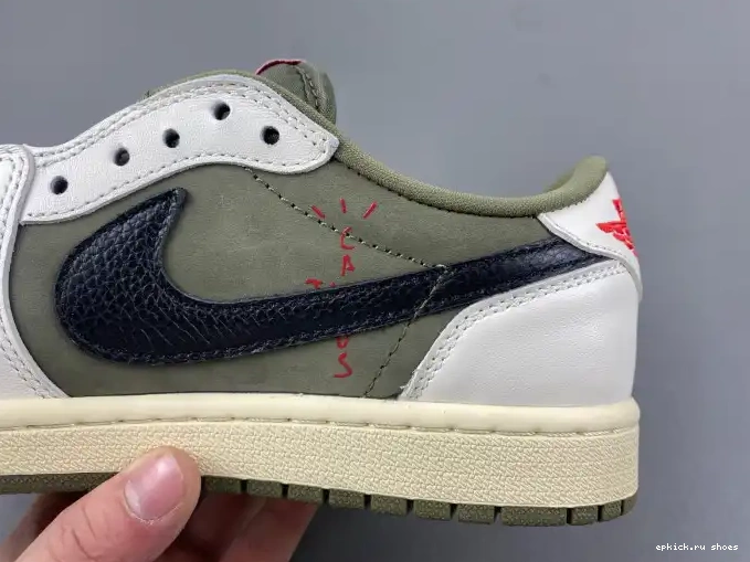 Cheap SCOTT OG AIR 1 JORDAN LOW DM7866-200 TRAVIS X MEDIUM OLIVE 0503